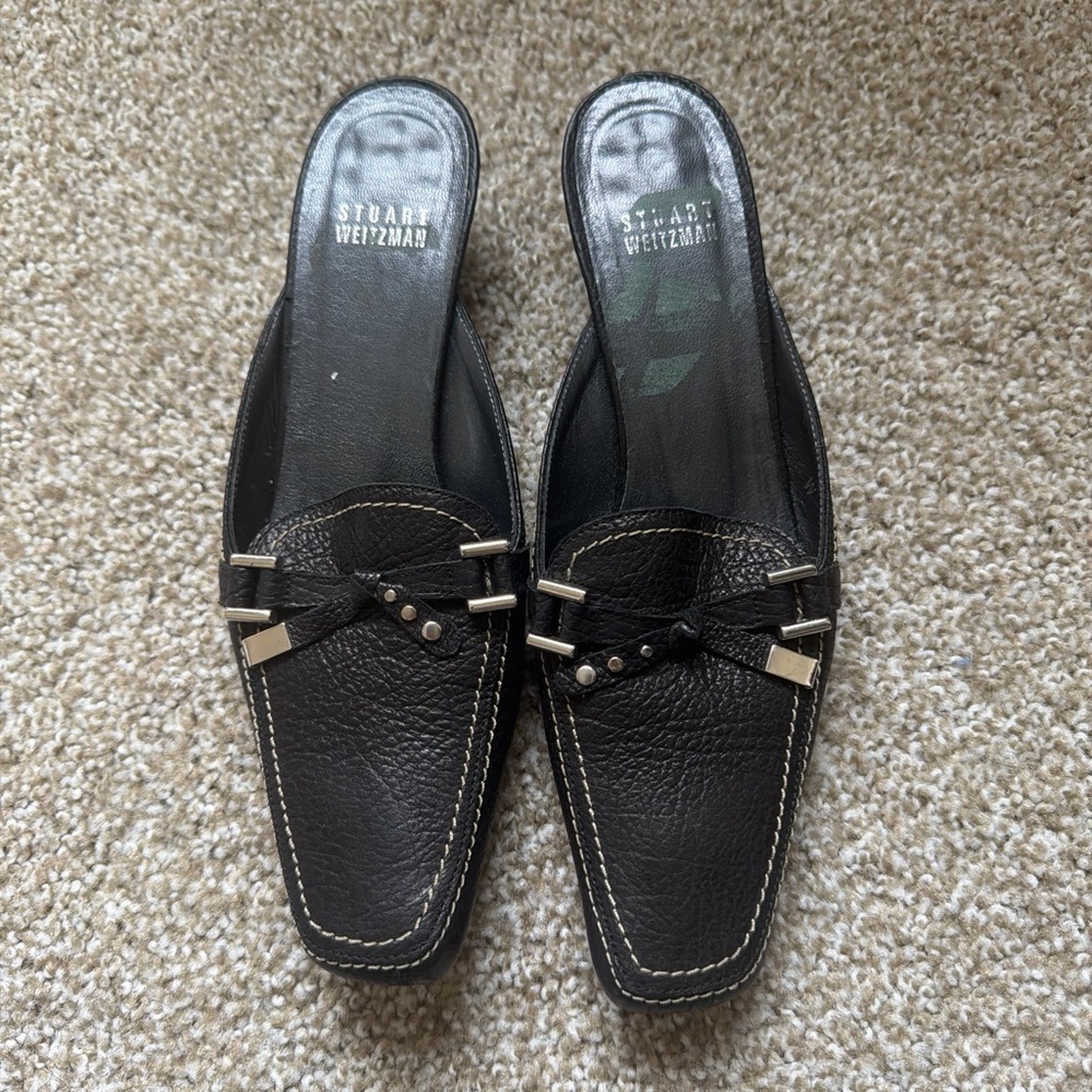 Stuart Weitzman Leather Mules